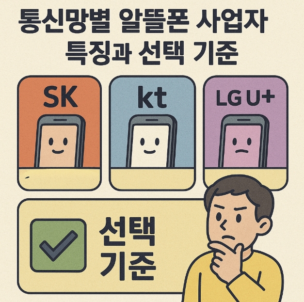 통신망별 알뜰폰 사업자 특징과 선택 기준 사진