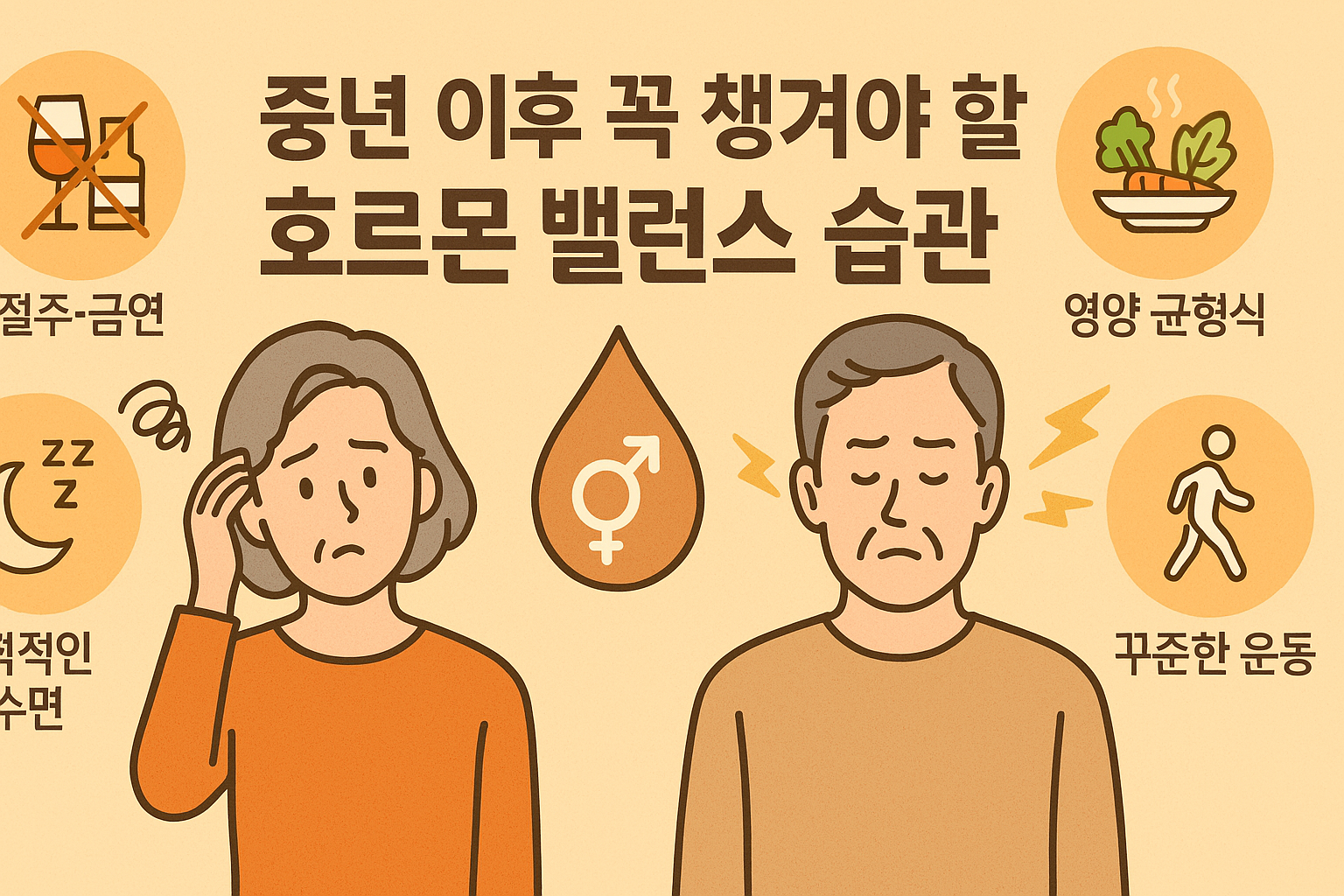 중년 이후 꼭 챙겨야 할 호르몬 밸런스 습관