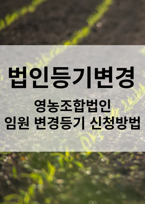 법인등기변경신청