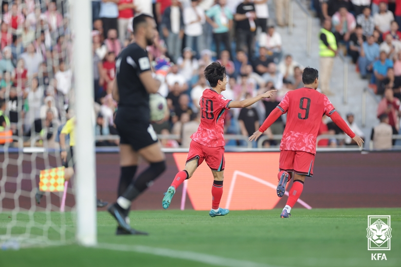 축구 대표팀 북중미 월드컵 3차 예선 요르단전 경기 결과 이재성 오현규 득점 골 장면 하이라이트