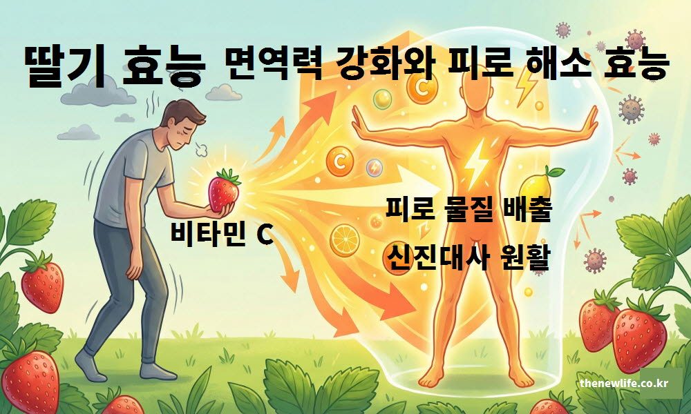 딸기 효능 면역력 강화 피로 해소