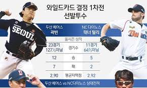 2023년 프로야구 포스트 시즌 일정 와일드 카드 결정전 NC VS 두산