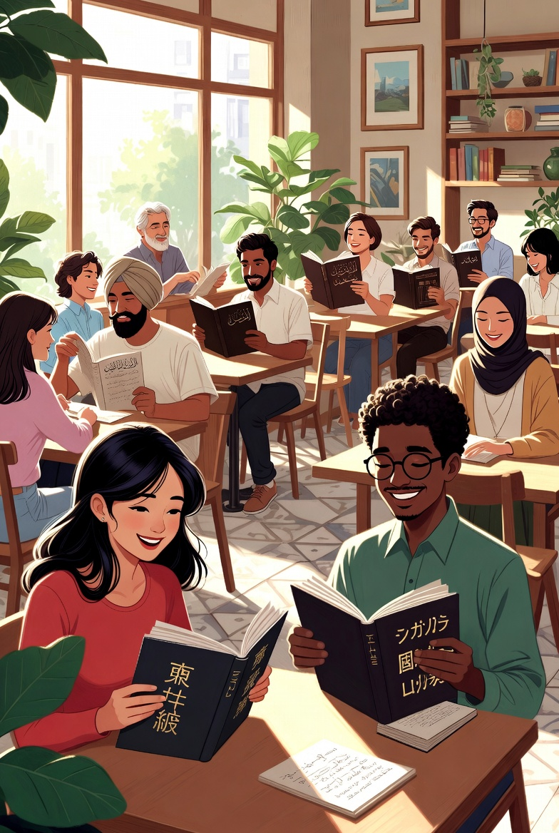 포용적 기업 문화를 상징하는 다채로운 색상의 그래픽 이미지 &ndash; 포용성 기업문화 생활속경영전략