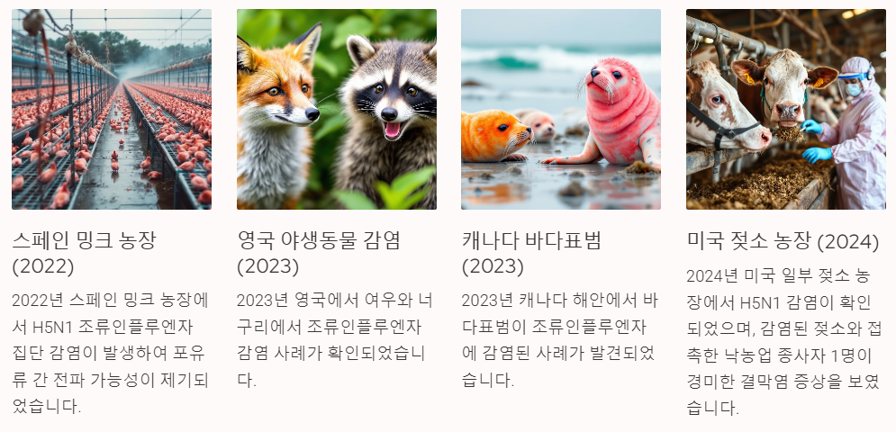 포유류 감염 사례