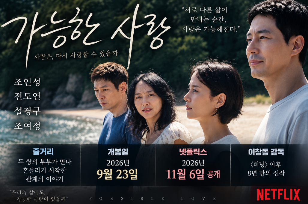 가능한 사랑｜베니스 영화제&middot;전도연&middot;설경구&middot;줄거리&middot;개봉일&middot;넷플릭스