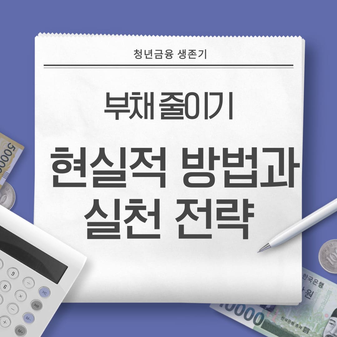 부채 줄이기를 위한 현실적인 방법과 실천 전략을 소개하는 청년 금융 생존기 이미지