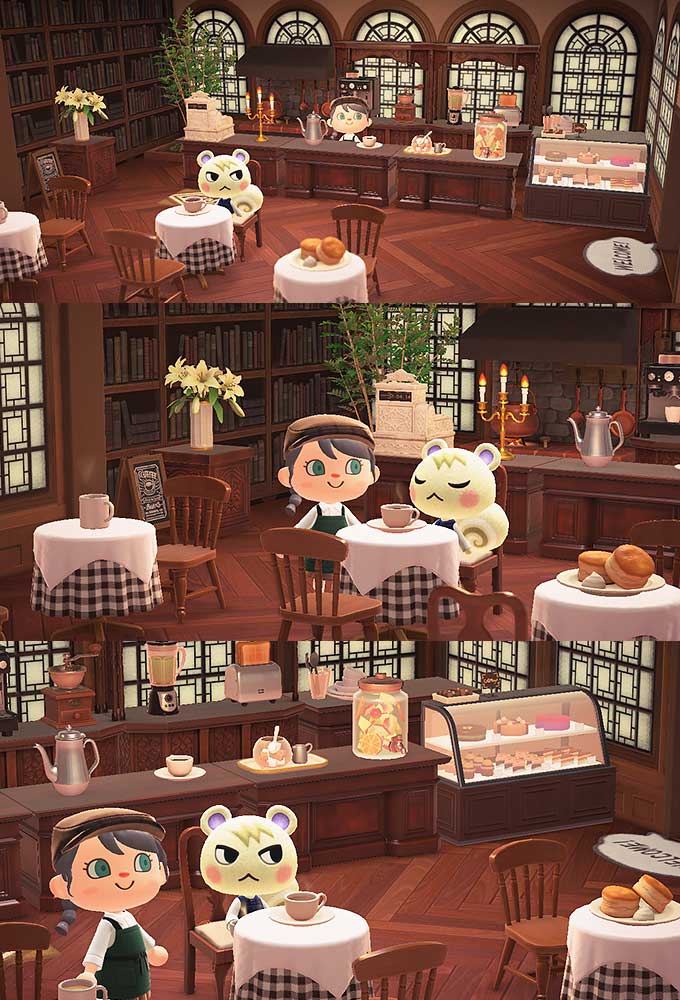 동물의 숲 해피홈 쭈니의 최고의 한 잔을 선사하는 카페