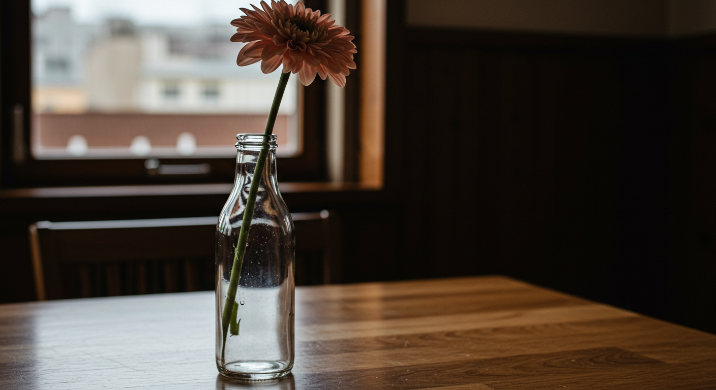 작은 꽃 한 송이로 바뀌는 식탁의 분위기