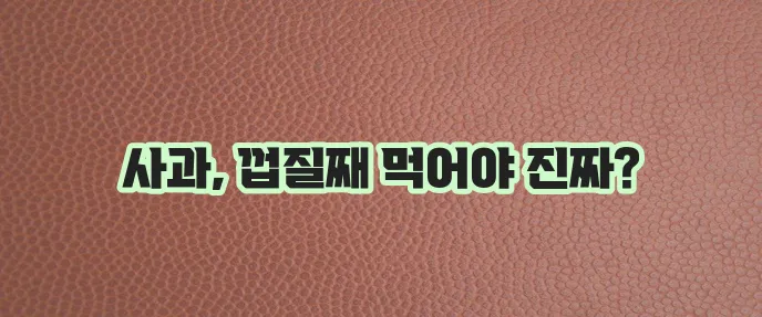 사과 효능 소개 껍질 효능까지 알아봐야 해요