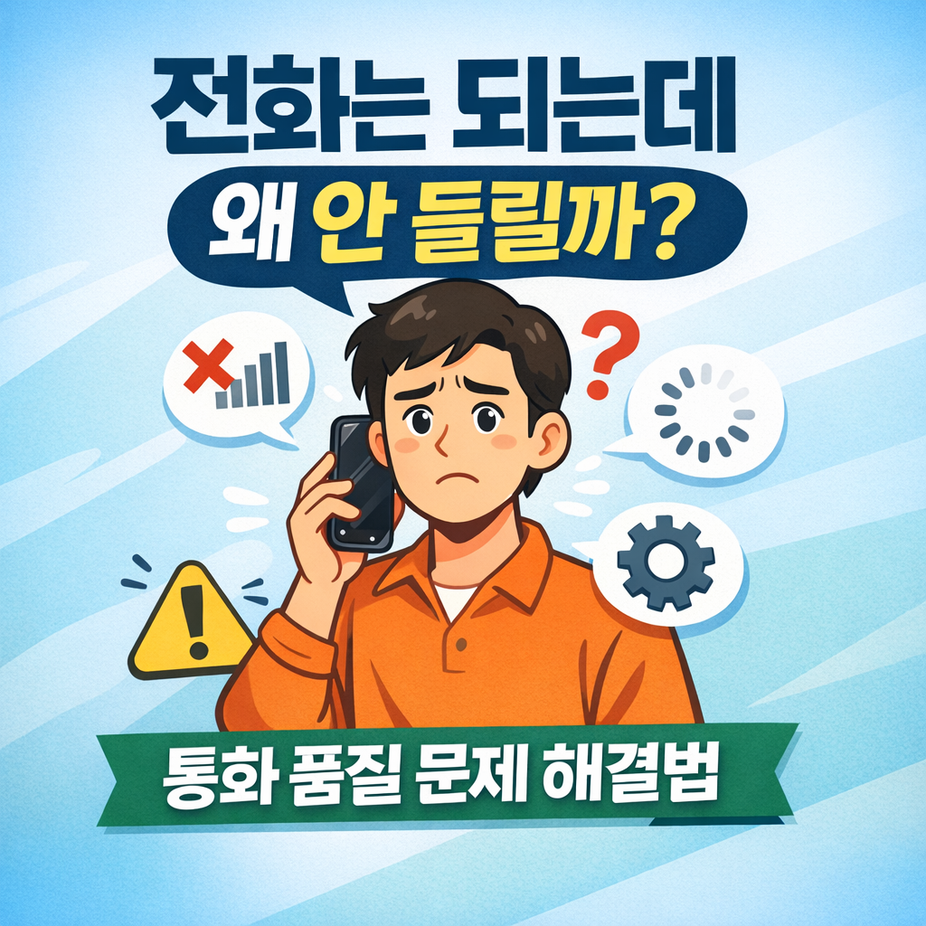 전화는 되는데 상대방 말이 끊겨 들리는 이유