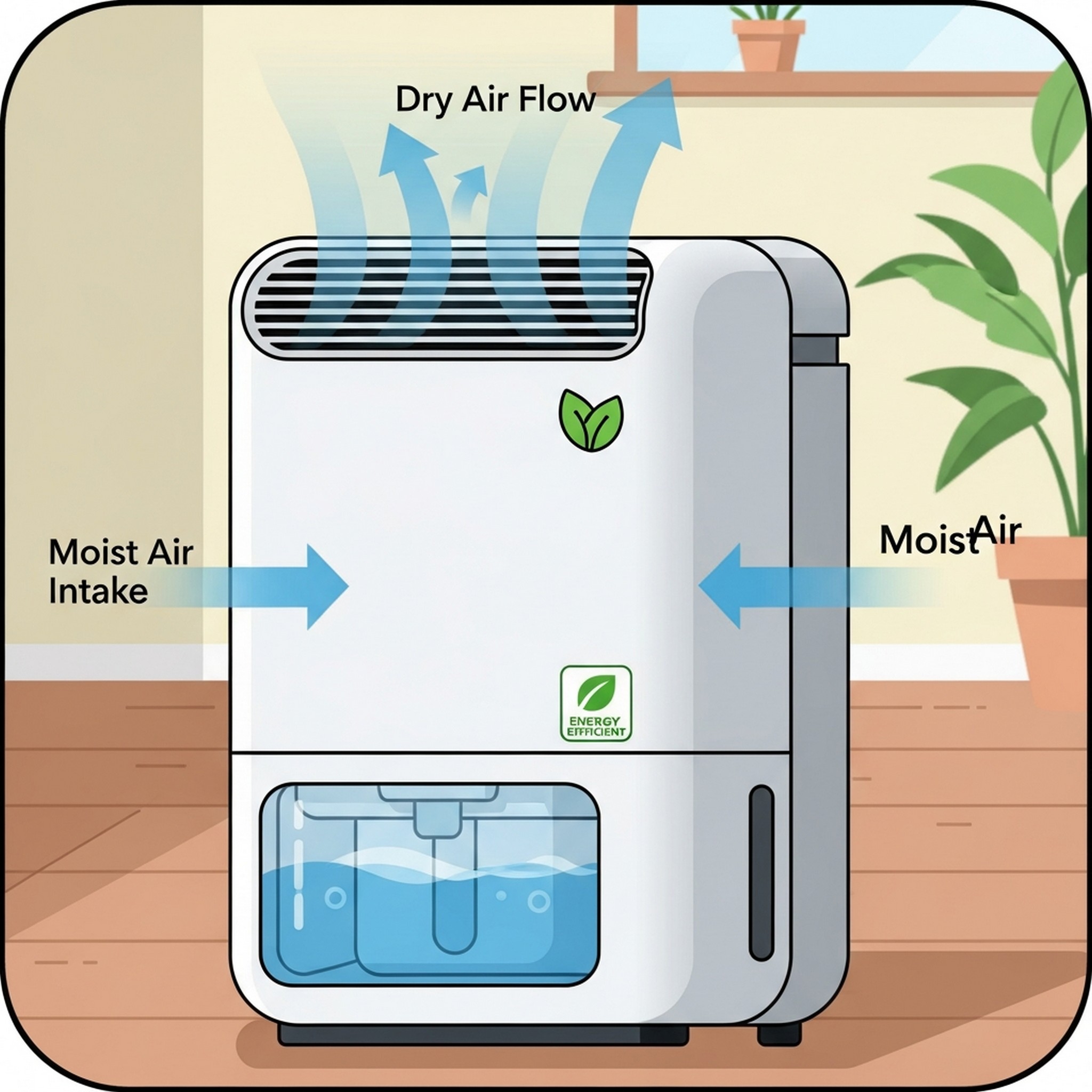실내 제습기 작동 모습