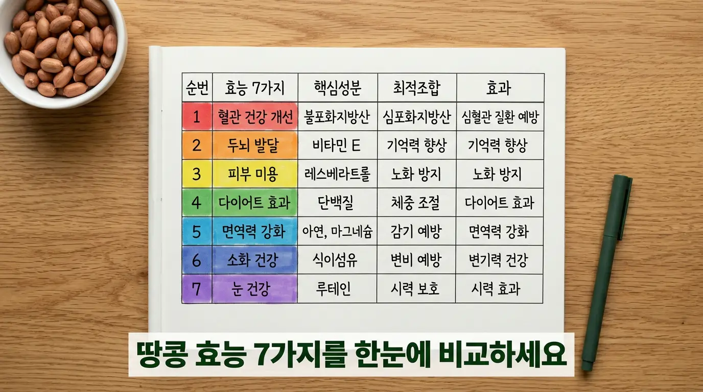 땅콩 효능 7가지 핵심 성분 최적 조합 효과 비교 정리