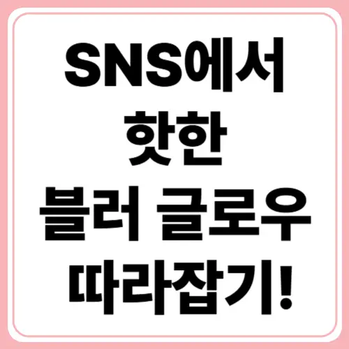 초보자도 쉽게 따라하는 블러 글로우 팁 총정리!