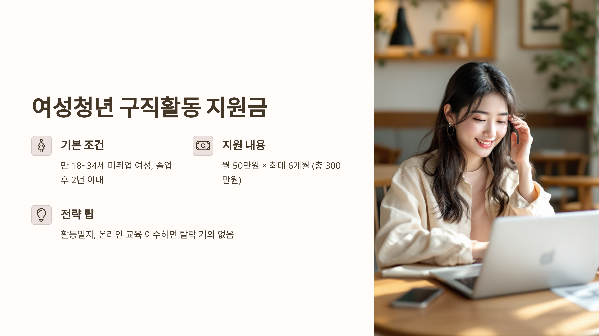 여성청년 구직활동 지원금