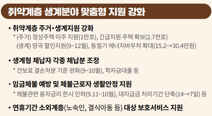 맞춤형 민생지원