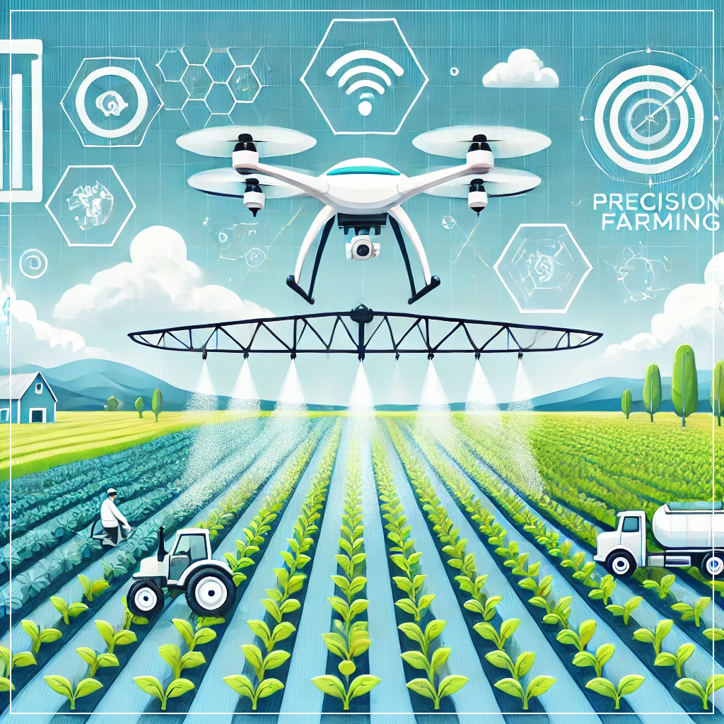 정밀 농업을 위한 농업용 드론을 나타낸 이미지