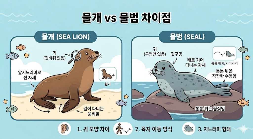 물개 vs 물범 차이점