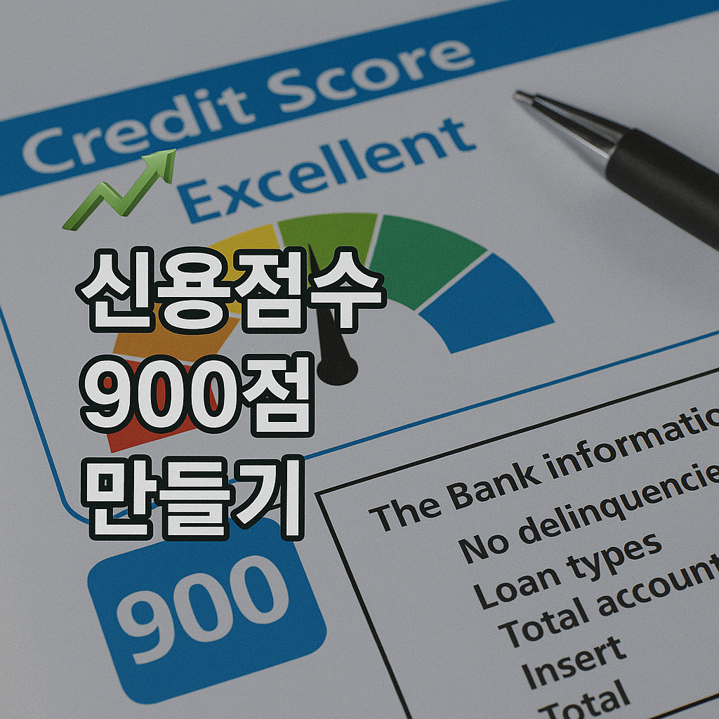 신용점수 900점 만들기 – 2025년 기준으로 신용점수 올리는 꿀팁 5가지