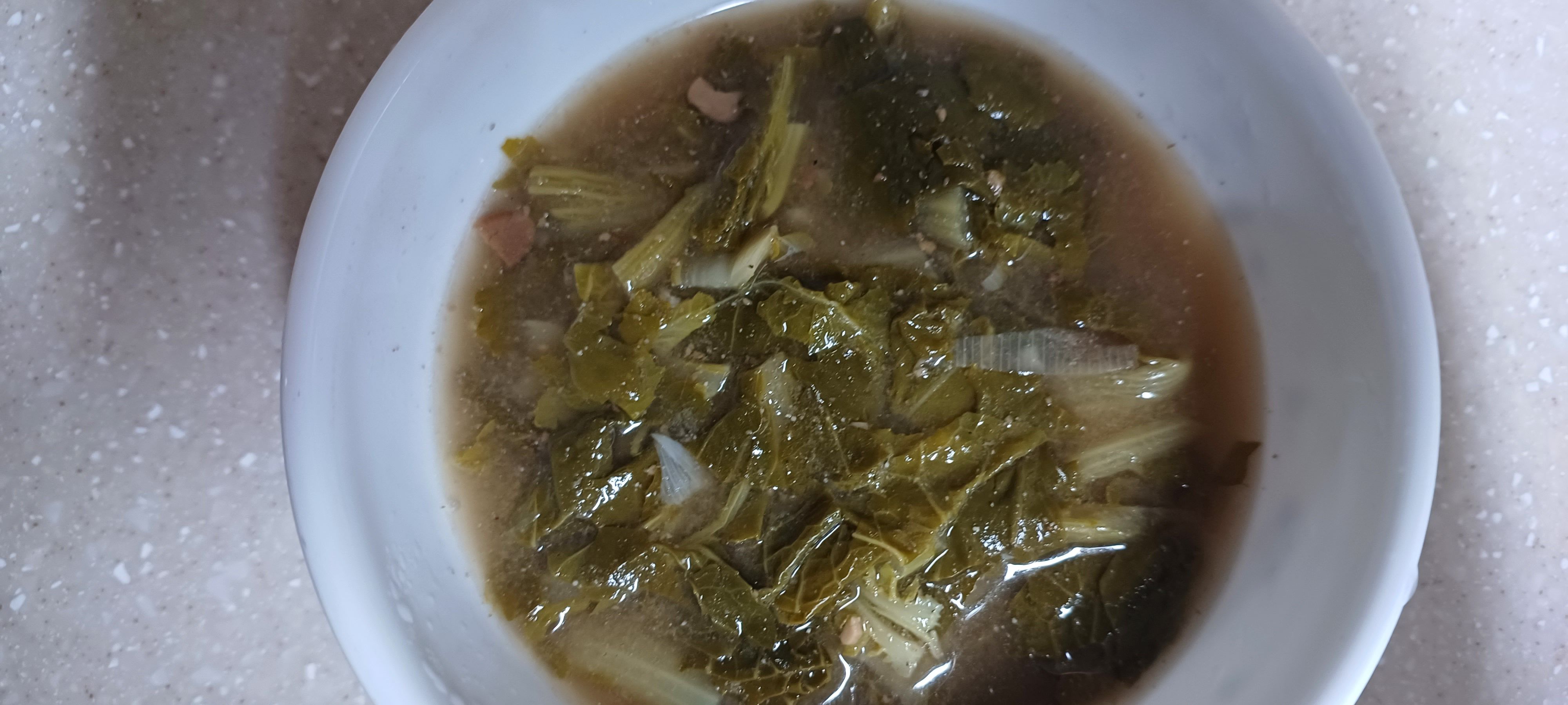 겨울초된장국 완성