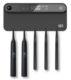 아이이피 UV 스마트 무선 자동 칫솔살균기 i200, 블랙
