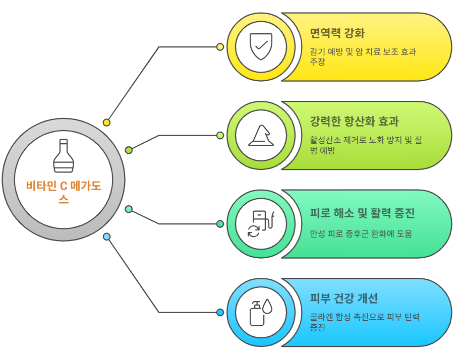 비타민 C 메가도스의 주장되는 효능