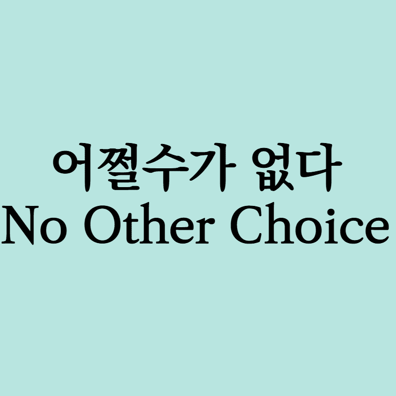 어쩔수가없다