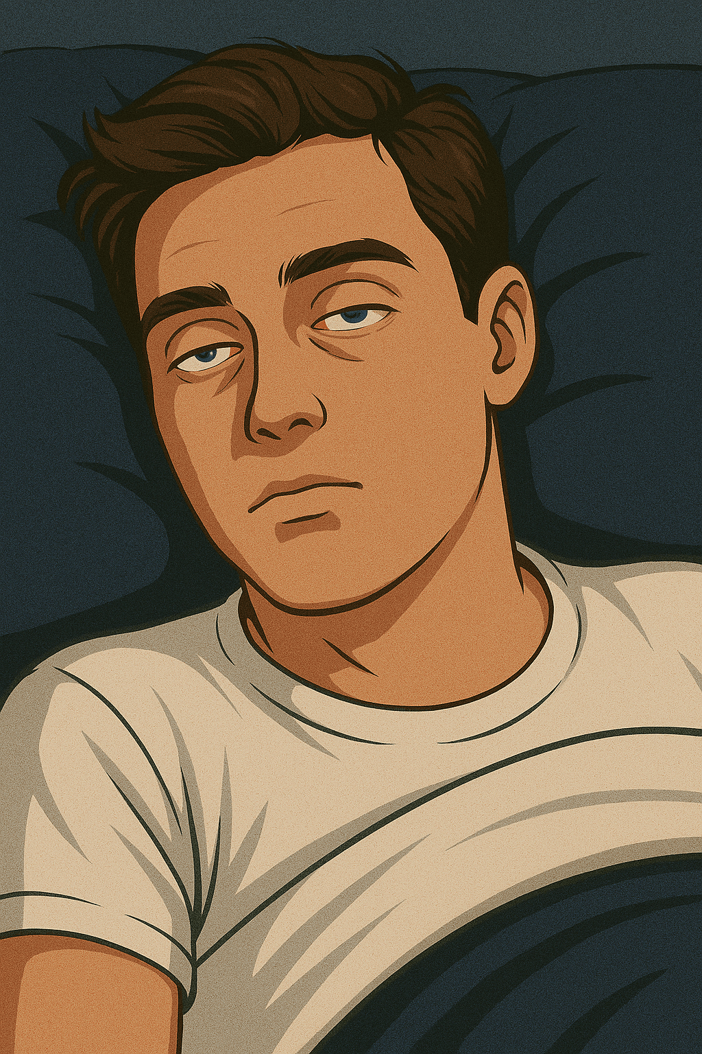 눈 뜨고 자는 사람의 모습