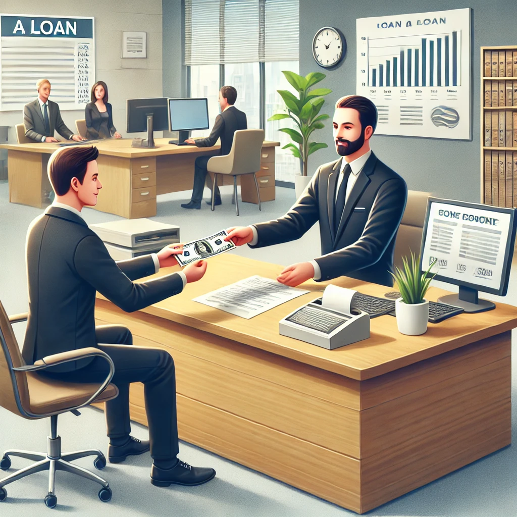 은행대출받는모습