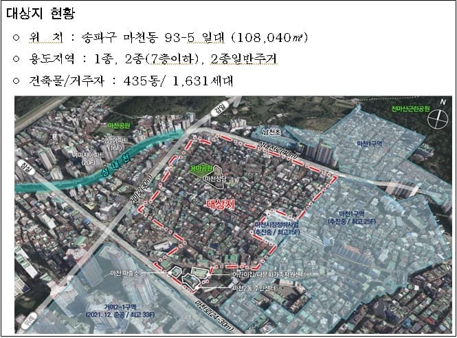 서울시, 마천동 93-5일대 재개발 신속통합기획 확정
