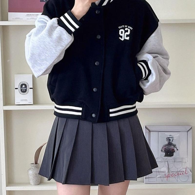 빛나는당신 여성 야구 점퍼 배색 캐쥬얼 잠바