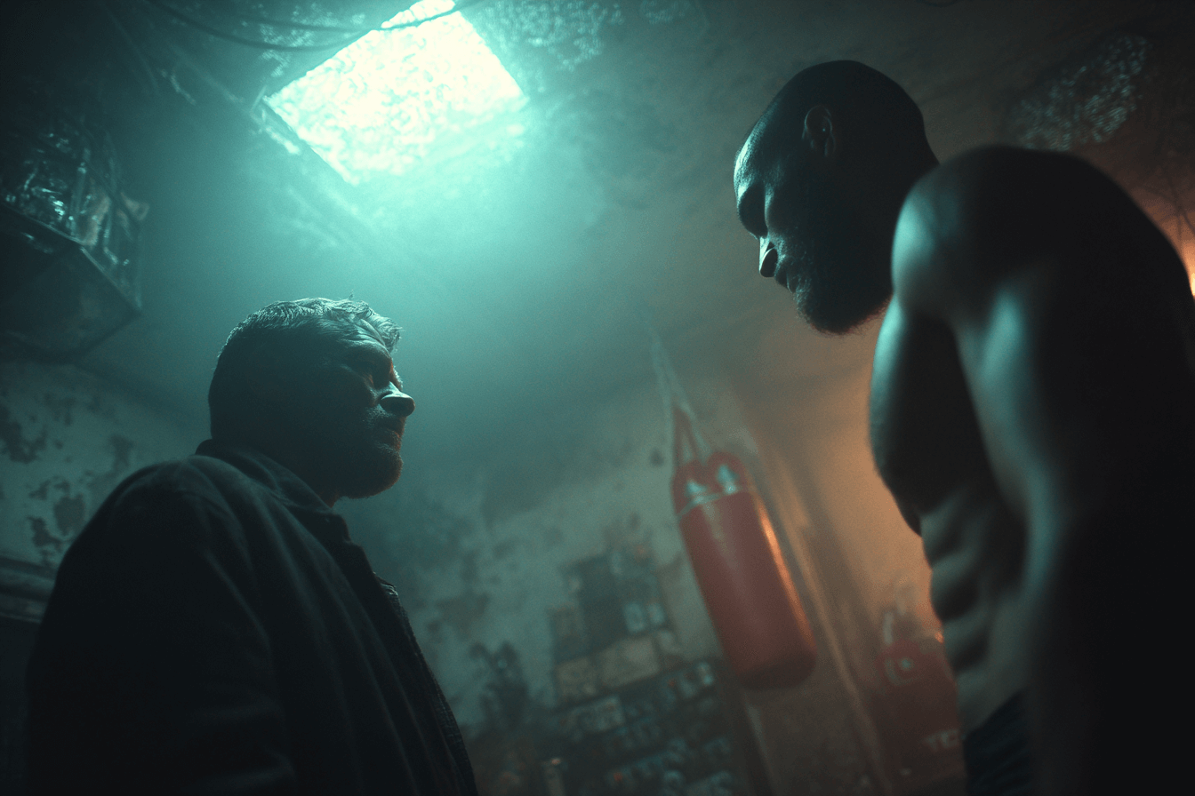 어두운-건물에서-수사중인-형사-이미지