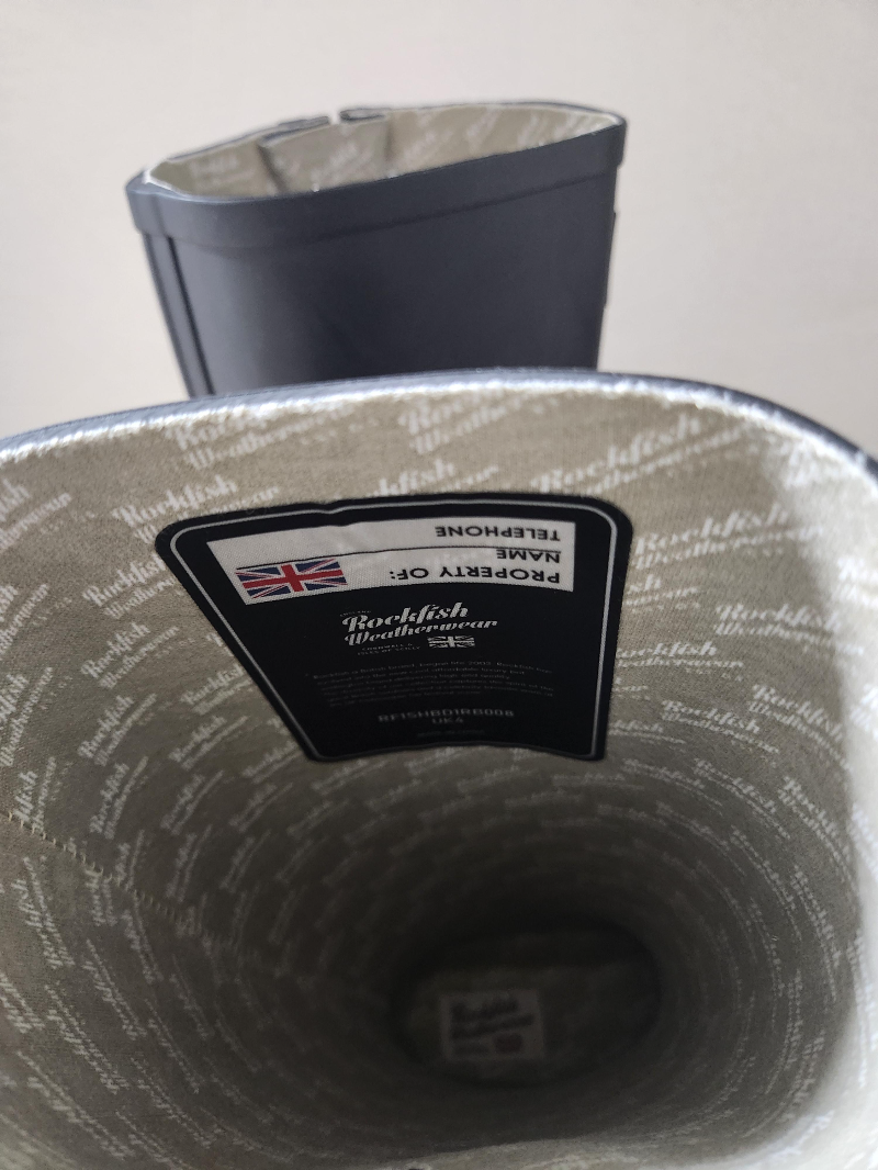 락피쉬 레인부츠 오리지널 레인부츠 롱 블랙