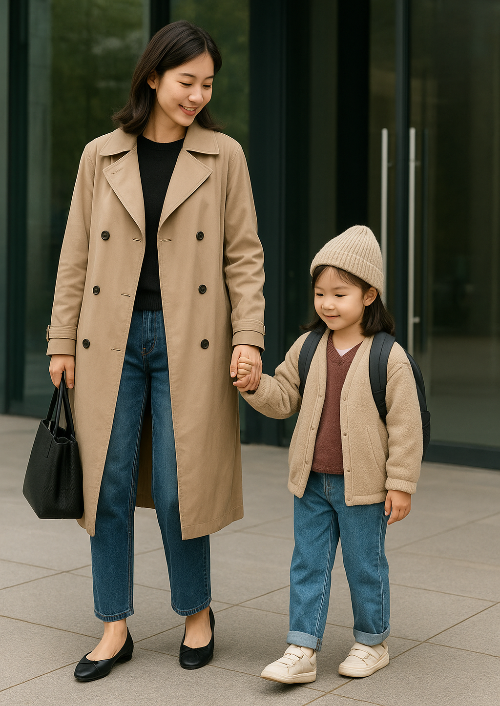 환절기 일교차 심할 때 출퇴근, 등원 옷차림