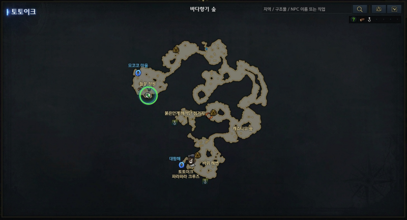바다향기 숲 지도