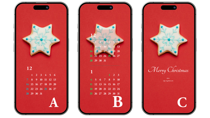 05 별 쿠키 ABC - 2025년12월 아이폰배경화면