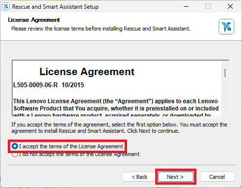Recuse and Smart Assistant 라이센스 동의