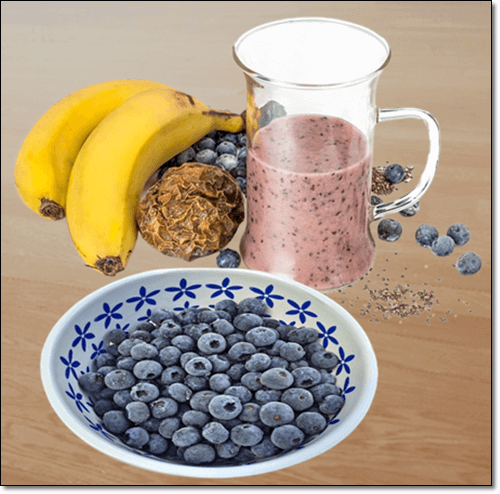 냉동 블루베리 및 과일 스무디