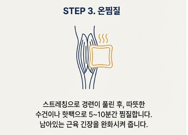 종아리에 온찜질 하는 방법 이미지