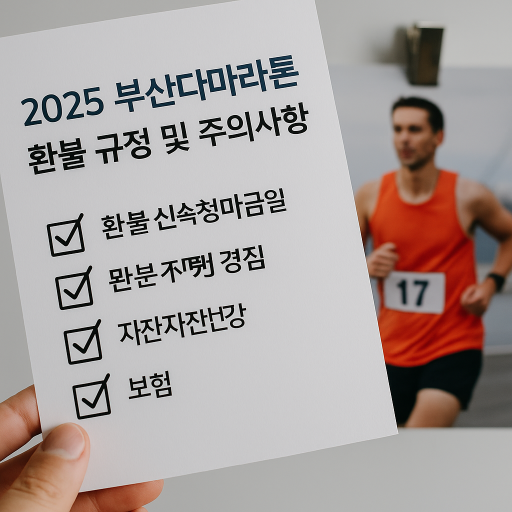 부산바다마라톤 환불 규정