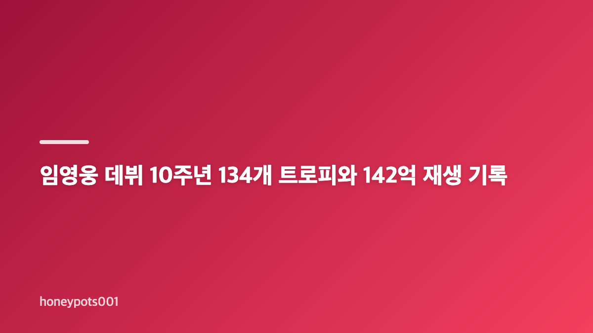 임영웅 데뷔 10주년 영웅시대와 함께 만든 주요 기록