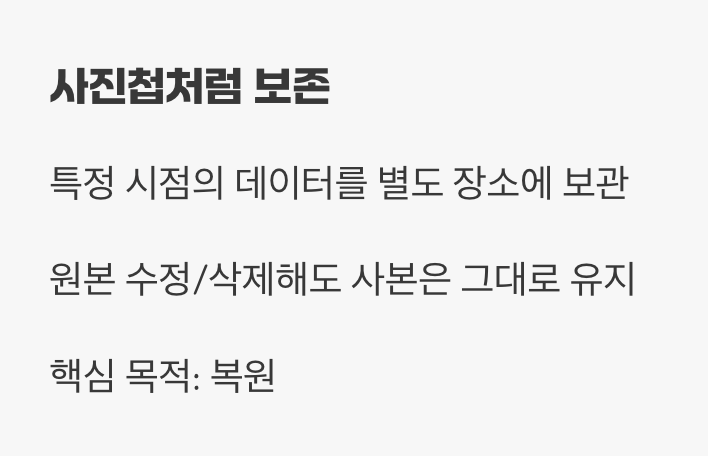 안전한 사진첩, 백업