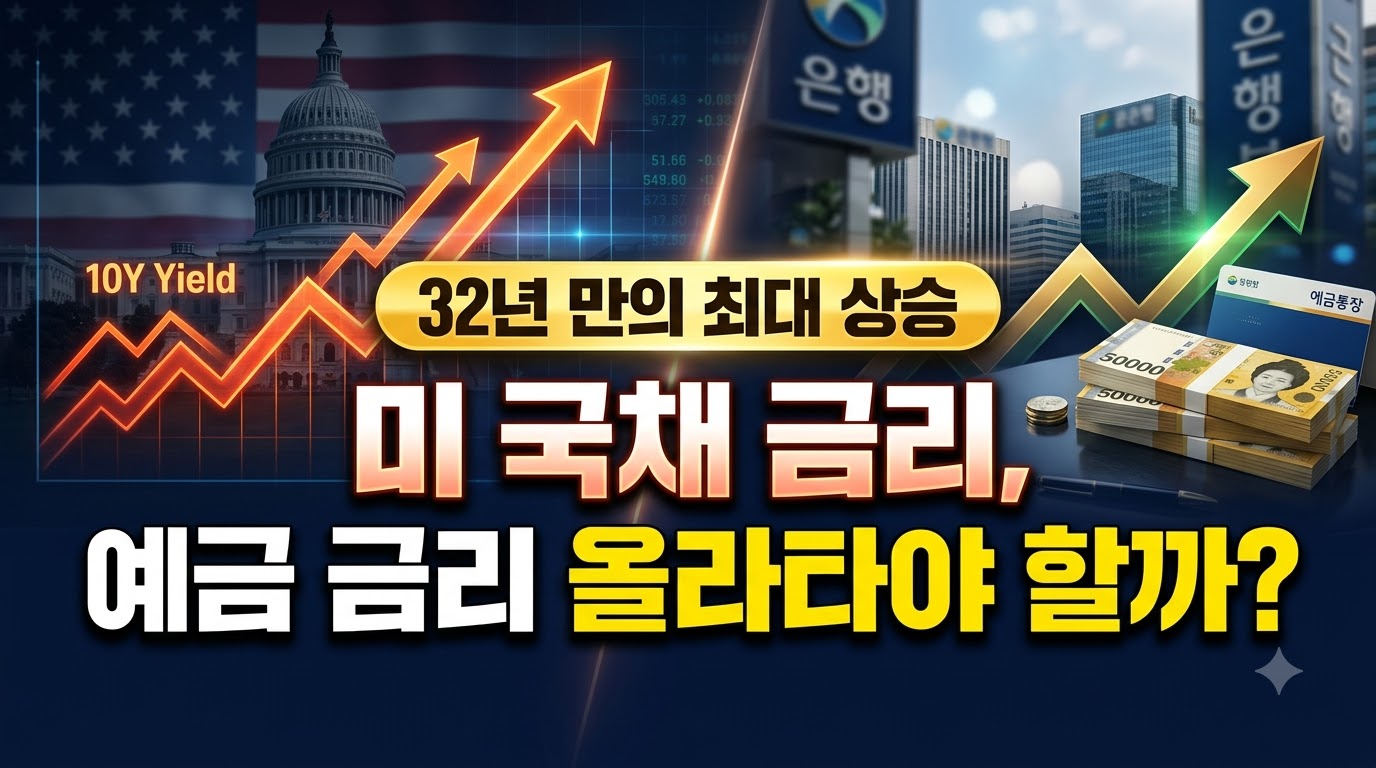 32년 만의 최대 상승 기록한 미 국채 금리, 예금 금리 인상 올라타야 할까?