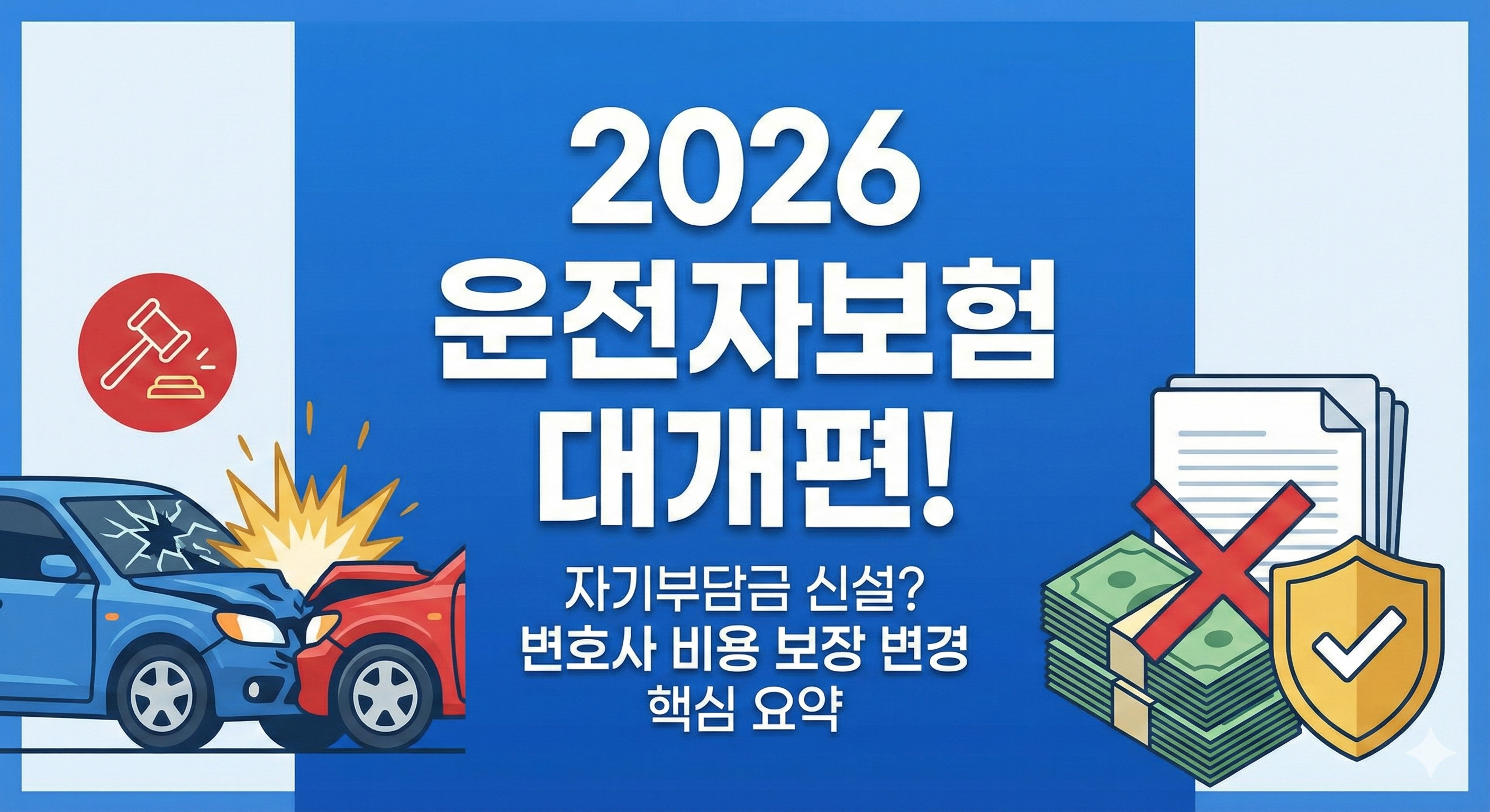 운전자보험 개정 2026 달라지는 보상 범위와 자기부담금 핵심 요약