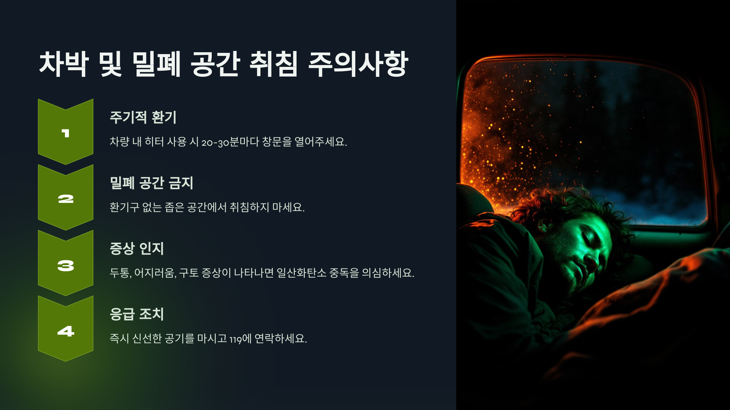 밀폐 공간 주의