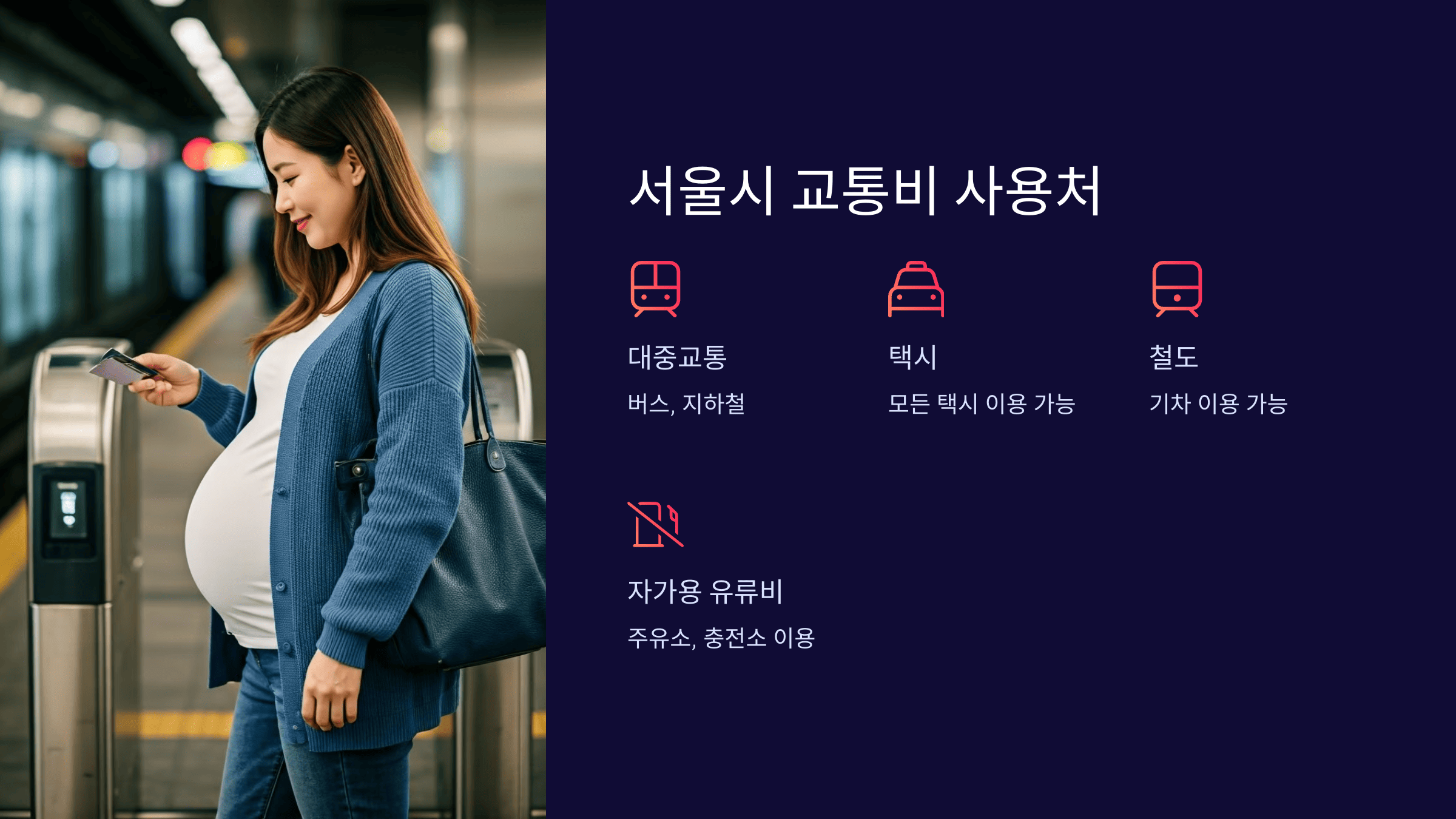 2025년 임산부 교통비 지원 총정리