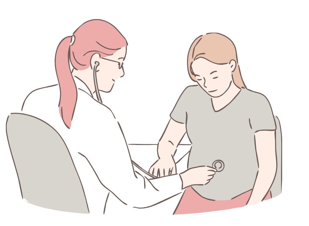 여성 자궁 검사하는 사진