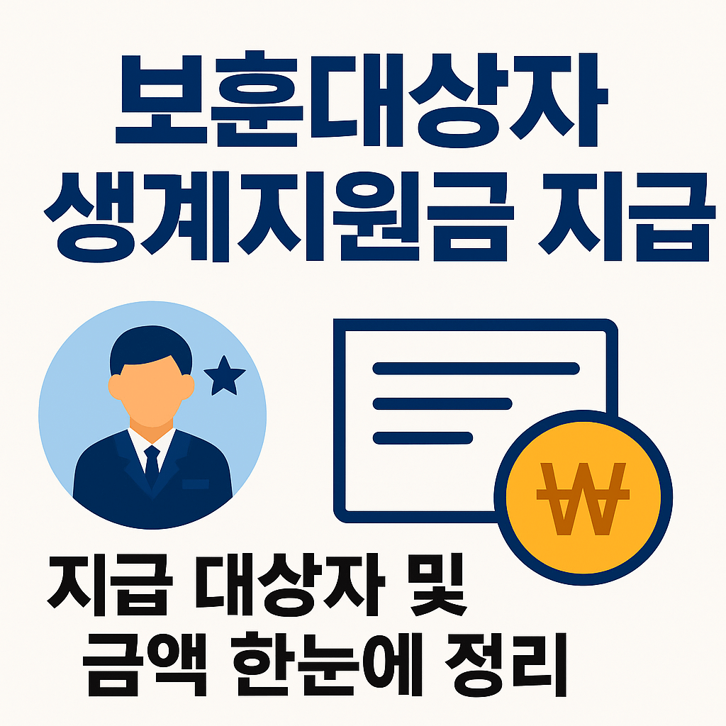 보훈대상자 생계지원금