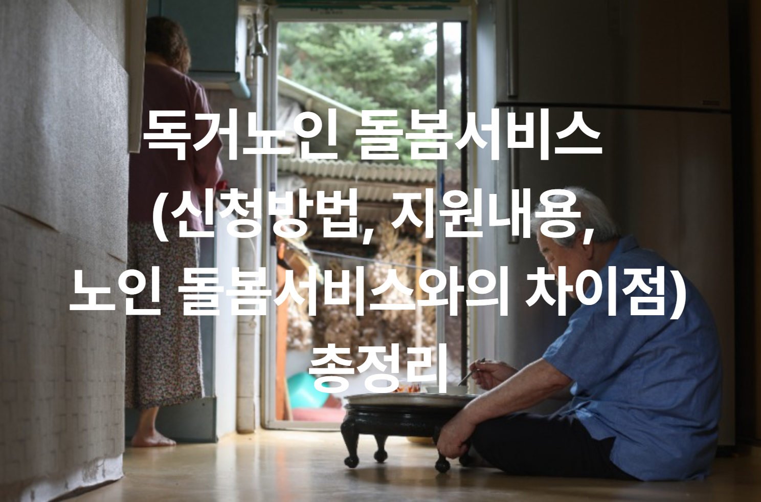 독거노인 돌봄서비스 (신청방법, 지원내용, 노인 돌봄서비스와의 차이점)총정리