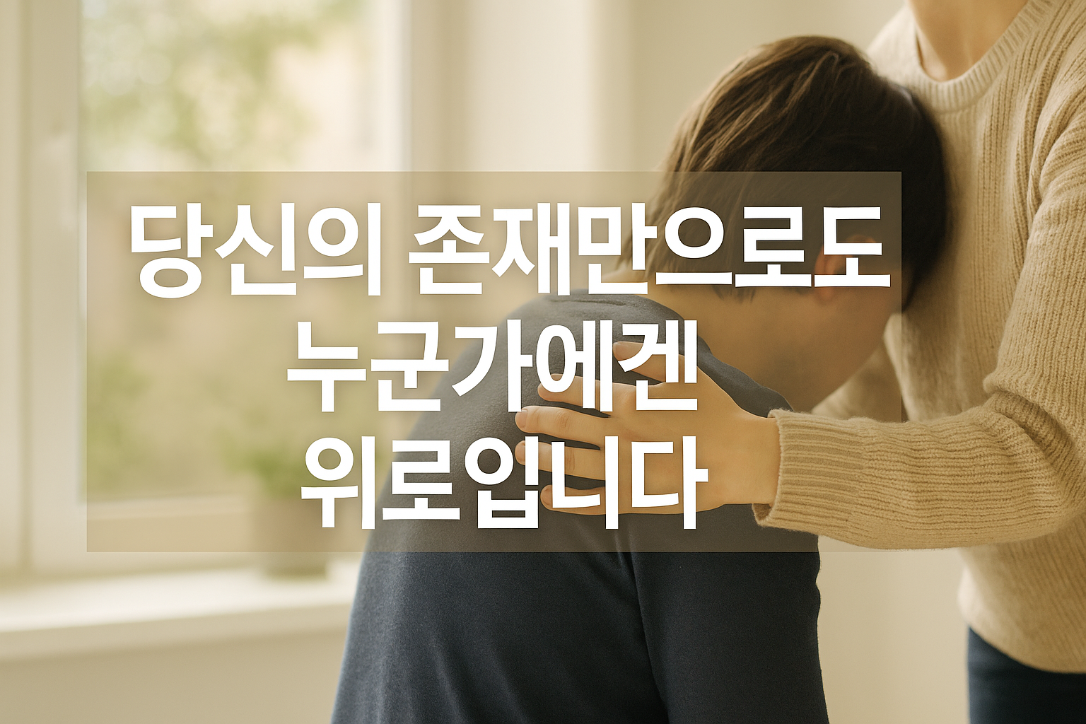 당신의 존재만으로도 누군가에겐 위로입니다.