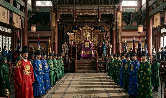 태조 왕건 즉위식의 상상도